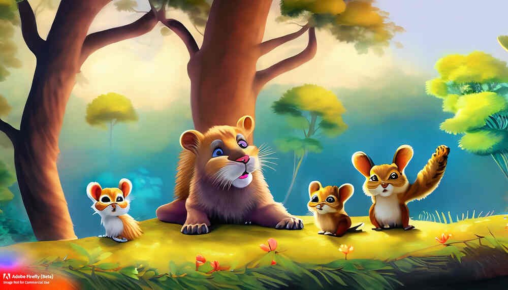One day a group of young animals including Leo the lion cub Bella the bunny and Sammy