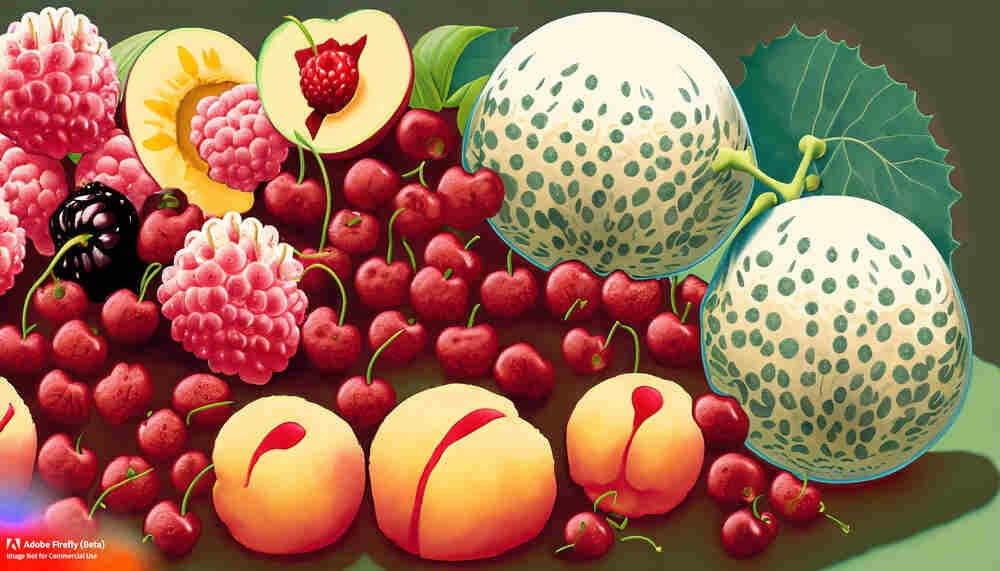 Plump unpeckd cherries