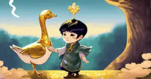 a boy and a magical Golden Goose