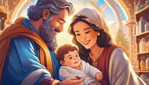 Abraham and Isaac-baby Isaac with Abraham and Sarah