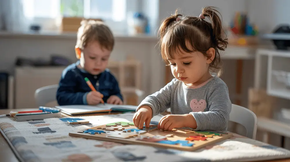 focusing on screen-free activities like puzzles and journaling