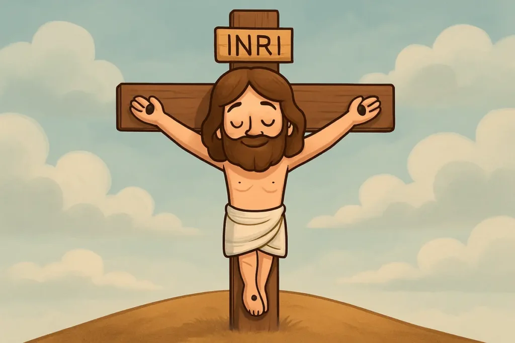 Jesus on the cross showing love