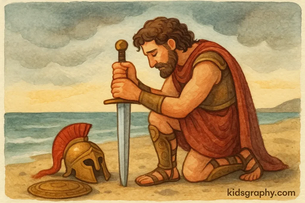 Death of Ajax the Greater in Greek mythology.