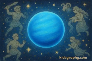 Planet Uranus named after the Greek mythology god of the sky.