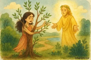 Apollo and Daphne Greek myth transformation into laurel tree.