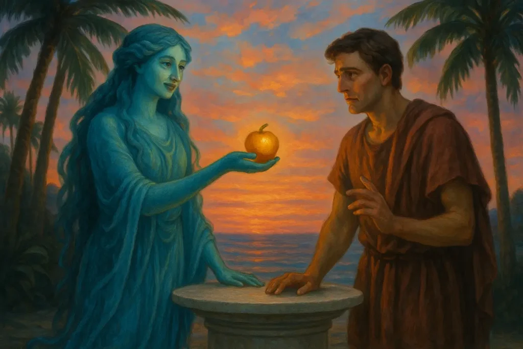 Calypso offers Odysseus a chance to live forever on her island.