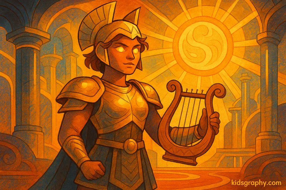 Female Apollo concept inspired by modern mythology retellings.