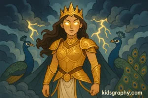 Hera reimagined in modern culture inspired by Greek mythology.