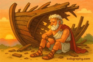 Jason dying under the broken Argo in Greek mythology.