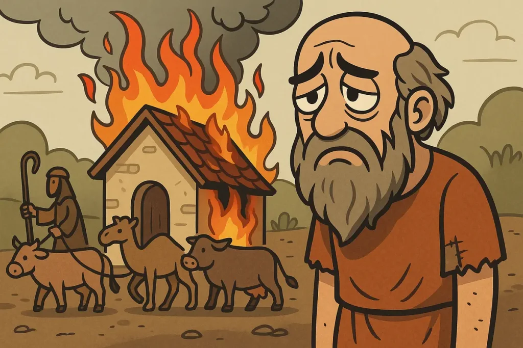 Job loses his animals and home