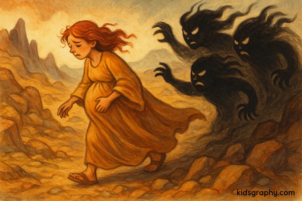 Pregnant Leto in exile due to Hera’s jealousy.