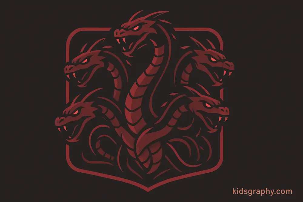 Modern Hydra symbol inspired by ancient myth.