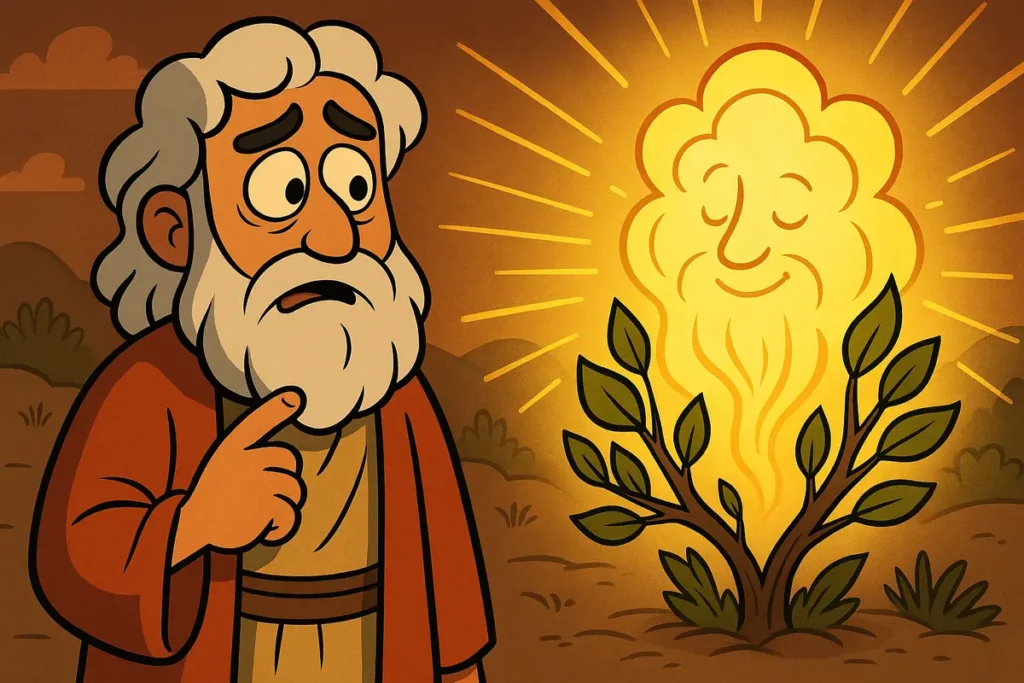 Moses asks questions, still nervous