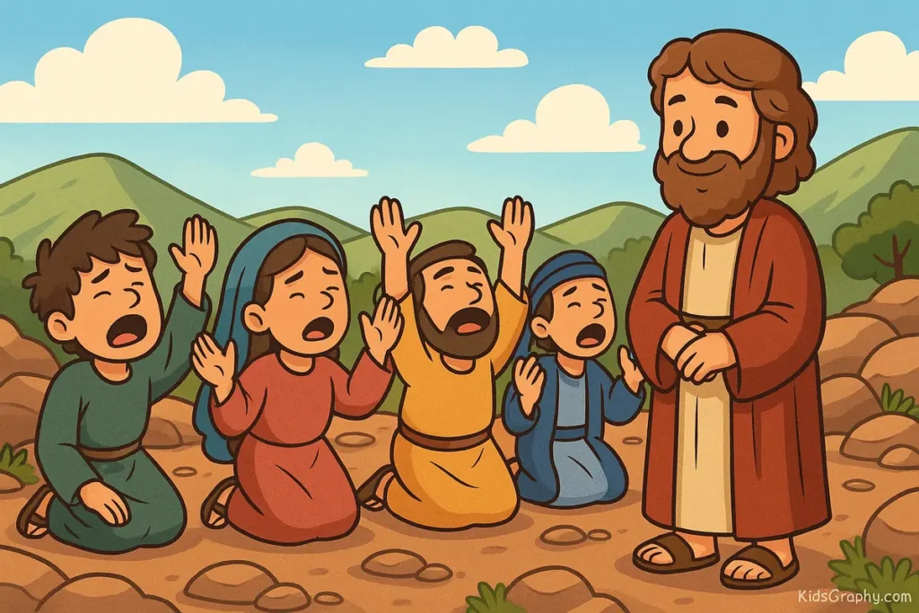 The people bow and worship the true God