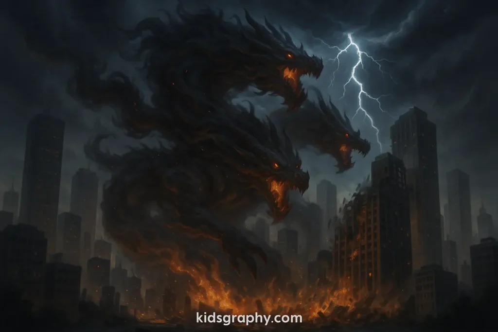 Typhon as portrayed in Percy Jackson modern mythology.