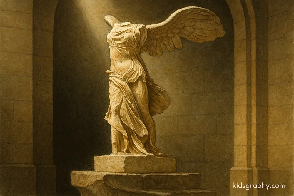 Statue of Winged Victory of Samothrace.