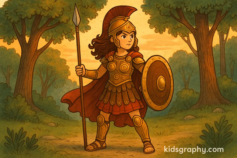 A fierce Amazon warrior woman from Greek mythology.