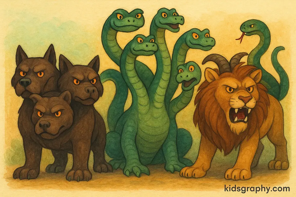 Cerberus, Hydra, and Chimera – children of Echidna