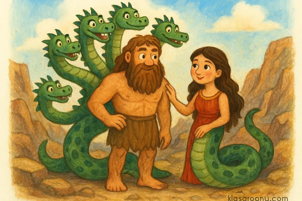 Echidna and Typhon, parents of Greek monsters