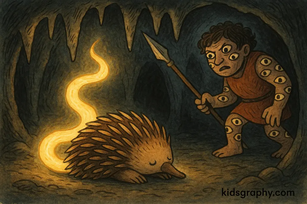 Echidna’s final moment as Argus attacks her in her cave