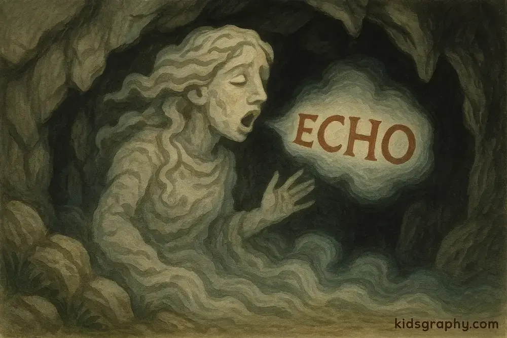 Echo fading away into the cave after heartbreak