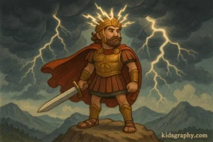 Heron-like hero blending ancient and modern mythology