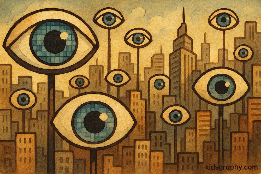 Modern concept of Argus as all-seeing surveillance.