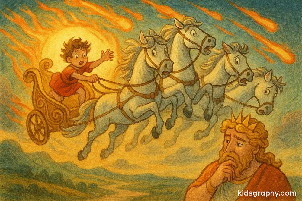 Phaethon failing to control Helios’s chariot.