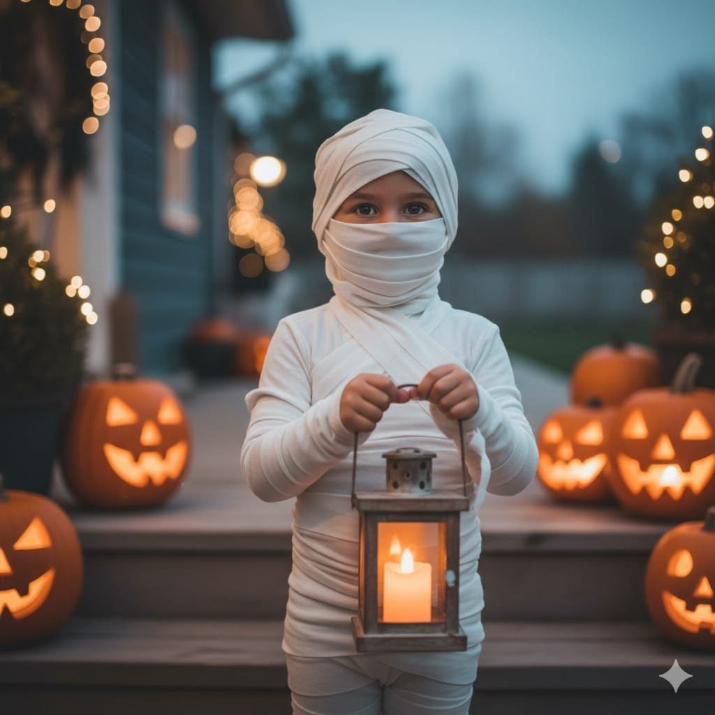Cute Mummy Costume for Kids – Halloween Outfit Idea